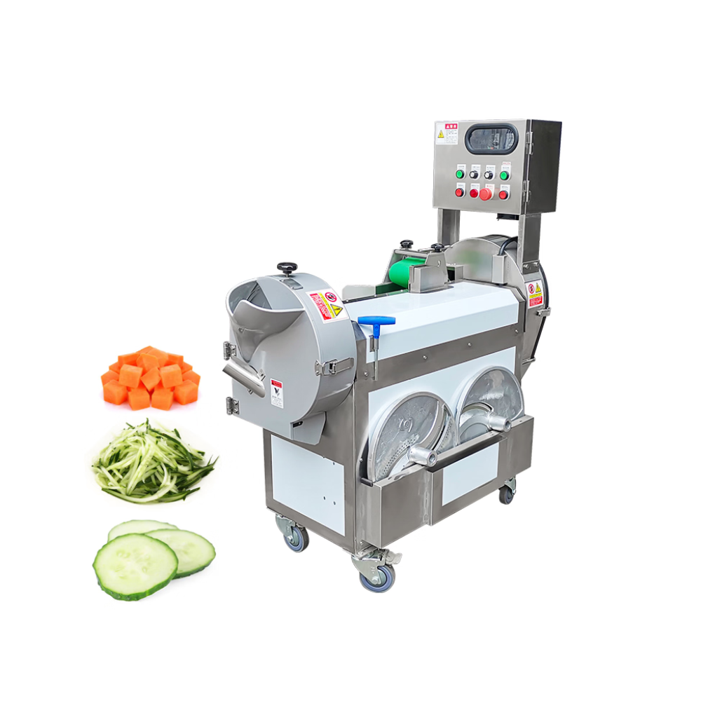 DOUBLE HEAD LEAFY AND ROOT VEGETABLE CUTTING MACHINE