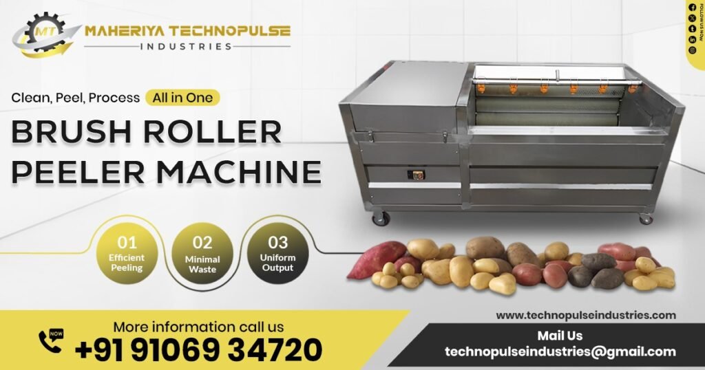 Brush Roller and Peeler Machine in Tamil Nadu
