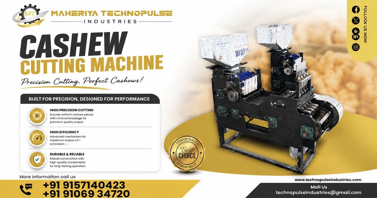 Heavy-Duty Cashew Cutting Machine Supplier In West Bengal