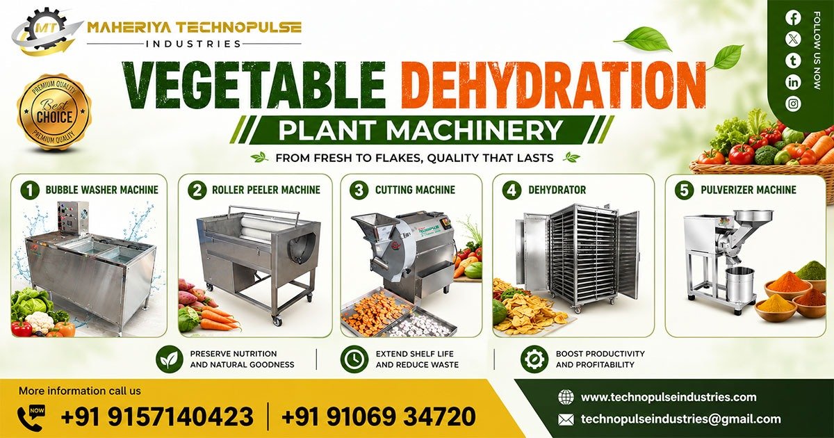 Vegetable Dehydration Machine Manufacturers In Gujarat