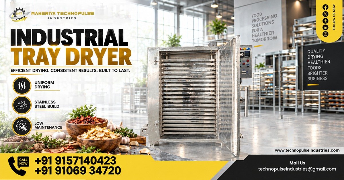 Industrial Tray Dryer Manufacturer In Gujarat
